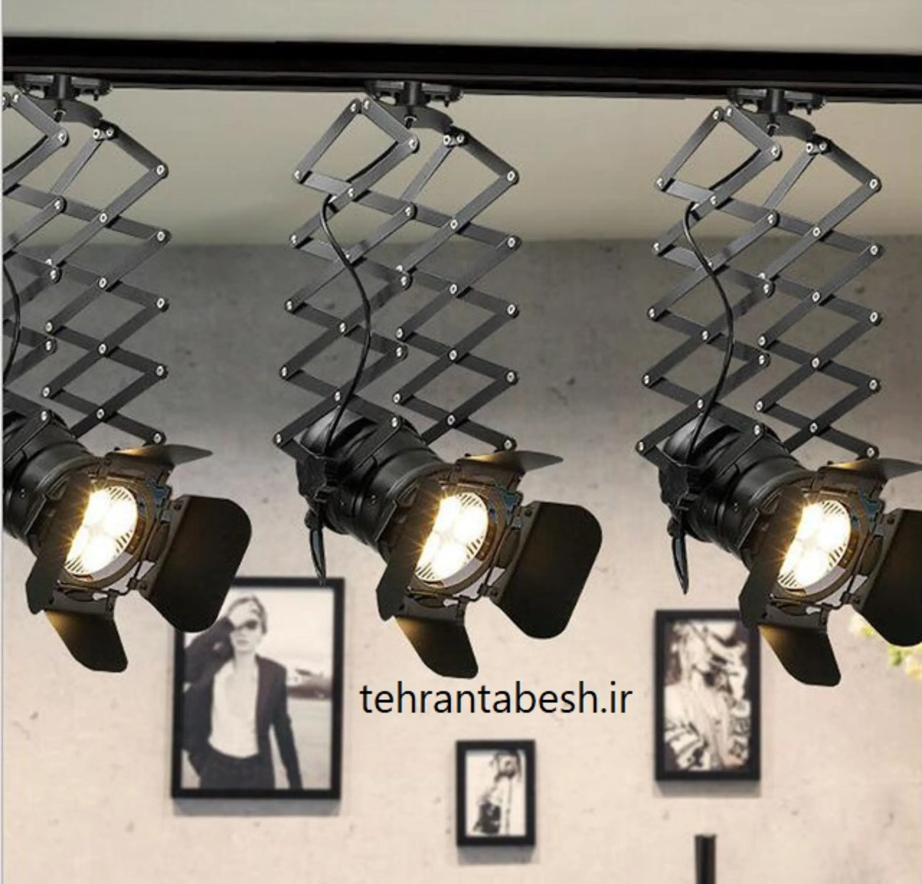 چراغ آکاردئونی ریلی مشکی